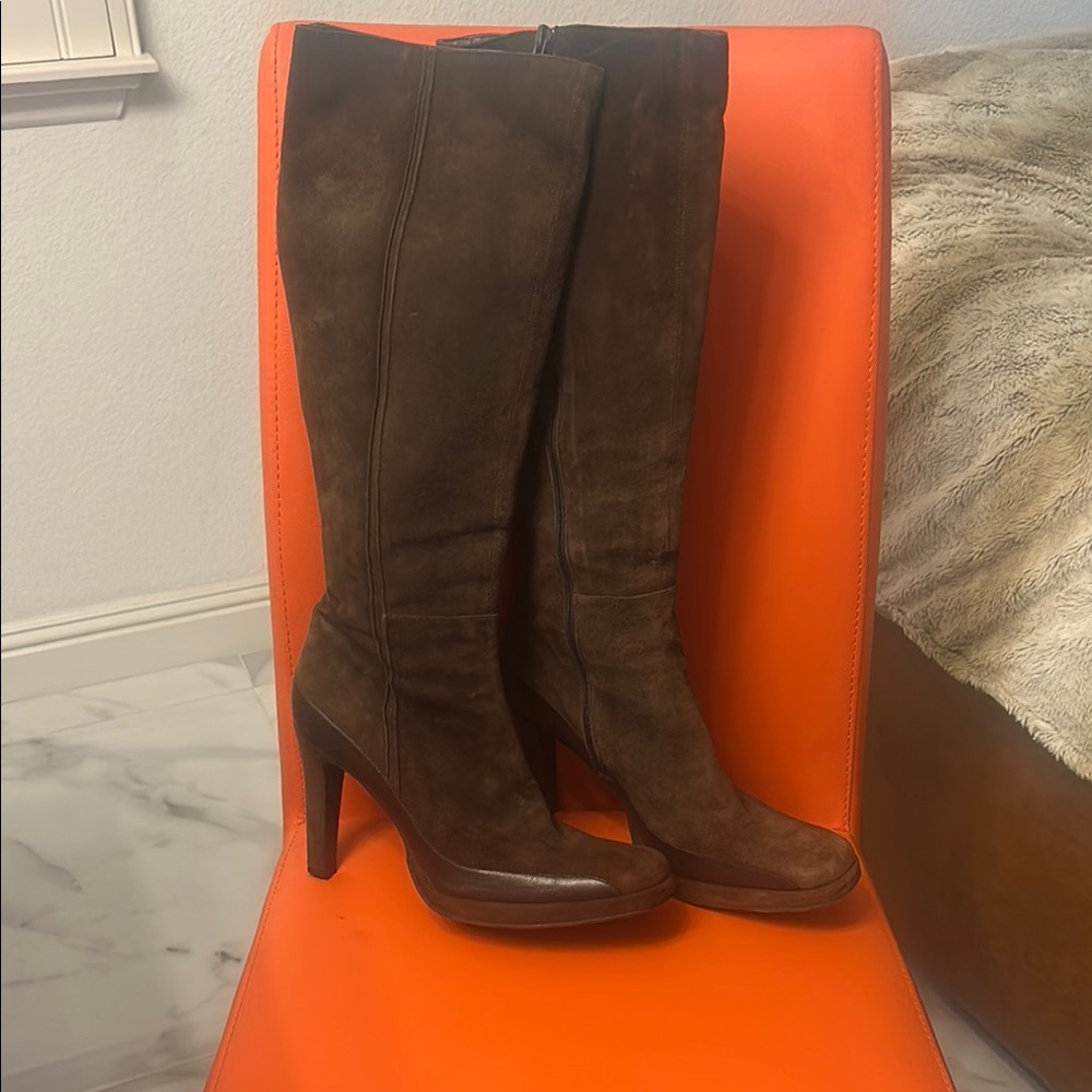 John Varvatos Italian Leather Designer Platform Boots